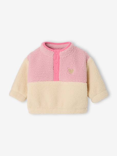 Long-sleeved sweatshirt for baby rose - vertbaudet enfant 