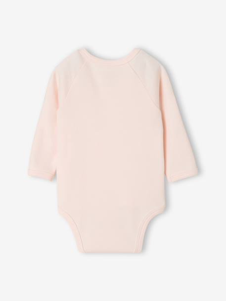 Lot de 2 bodies naissance manches longues cappuccino+rose pâle+vert sauge - vertbaudet enfant 