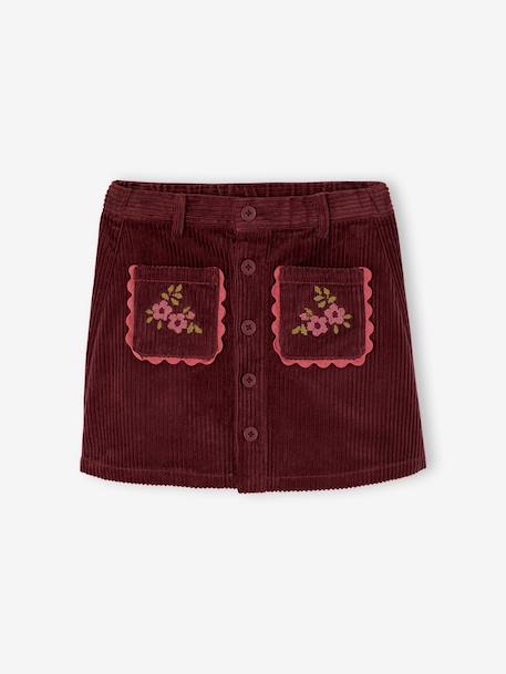 Jupe courte fille prune - vertbaudet enfant 