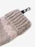 Knitted hat, snood and gloves set for girls mocha - vertbaudet enfant 