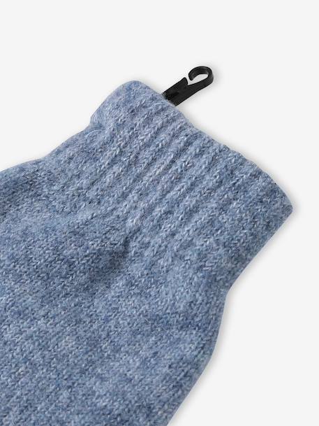 Knit hat, snood and gloves set for girls marl grey+sky blue - vertbaudet enfant 