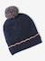 Knitwear hat, snood and gloves set for girls navy blue - vertbaudet enfant 