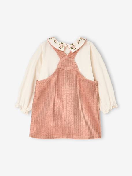 3-piece dress, T-shirt and tights set for baby girls blush - vertbaudet enfant 