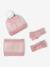 Knitted hat, snood and gloves set for girls rosy - vertbaudet enfant 
