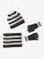 Ensemble fille bonnet, snood et gants tricot anthracite - vertbaudet enfant 