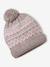 Ensemble fille tricot bonnet, snood et gants moka - vertbaudet enfant 