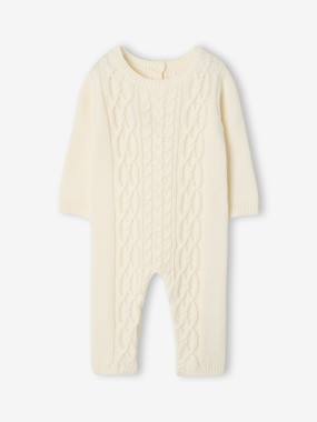-Combinaison bébé tricot torsadé