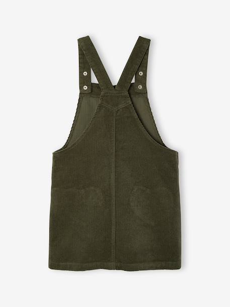 Pinafore dress for girls green+mauve - vertbaudet enfant 