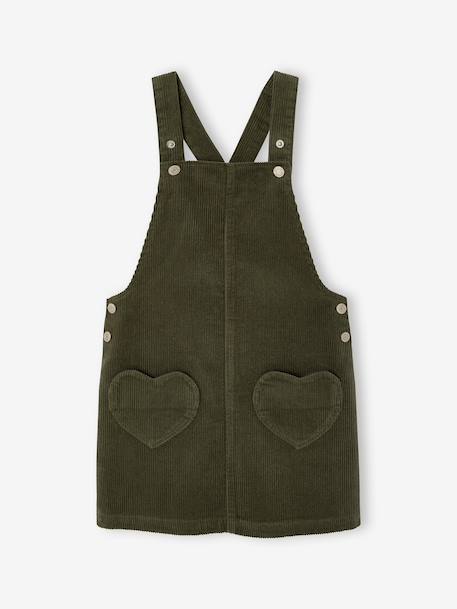 Pinafore dress for girls green+mauve - vertbaudet enfant 