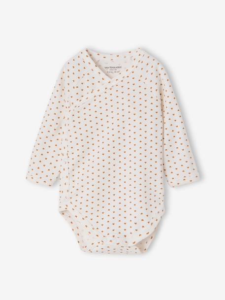 Lot de 5 bodies naissance fille manches longues écru - vertbaudet enfant 