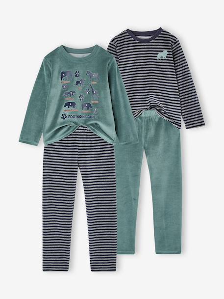 Lot de 2 pyjamas garçon marine - vertbaudet enfant 