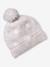 Knitted hat, snood and gloves set for girls sandy beige - vertbaudet enfant 