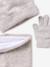 Knitted hat, snood and gloves set for girls sandy beige - vertbaudet enfant 