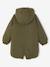 Parka fille à capuche doublée imitation fourrure bois de rose+noir+prune+vert foncé - vertbaudet enfant 