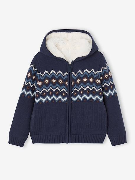 Gilet à capuche garçon marine - vertbaudet enfant 