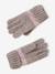 Knitted hat, snood and gloves set for girls mocha - vertbaudet enfant 