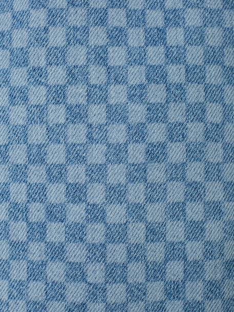 Pantalon fille large motifs fantaisie bleu clair+bleu foncé+denim gris - vertbaudet enfant 