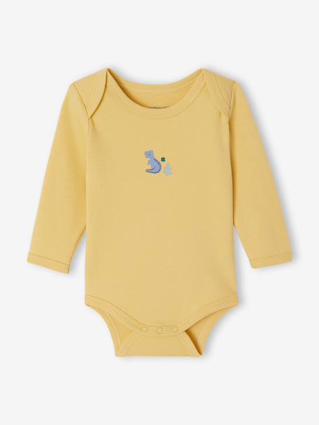 Lot de 5 bodies bébé garçon manches longues écru - vertbaudet enfant 