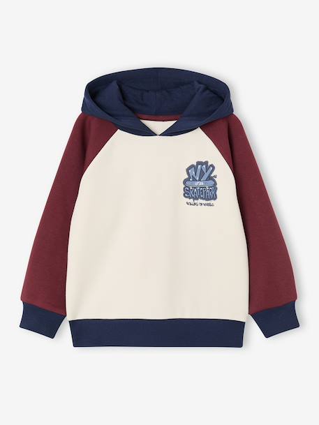 Sweat à capuche garçon bordeaux - vertbaudet enfant 