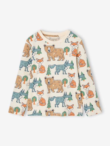 2-piece long-sleeved pyjamas for boys ecru - vertbaudet enfant 