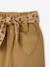 Wide-Leg Coloured Trousers with Tie Belt for Baby Girls beige+caramel+purple clover - vertbaudet enfant 