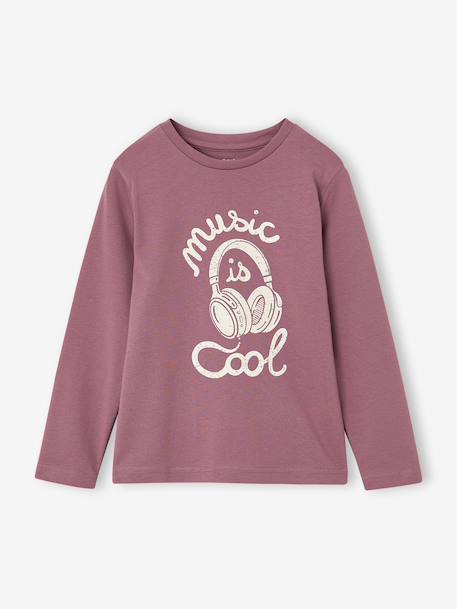 Pack of 3 long-sleeved T-shirts for boys caramel+lilac+rust+sage green - vertbaudet enfant 