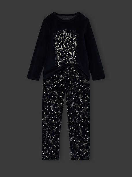 Lot de 2 pyjamas fille long rose poudré - vertbaudet enfant 