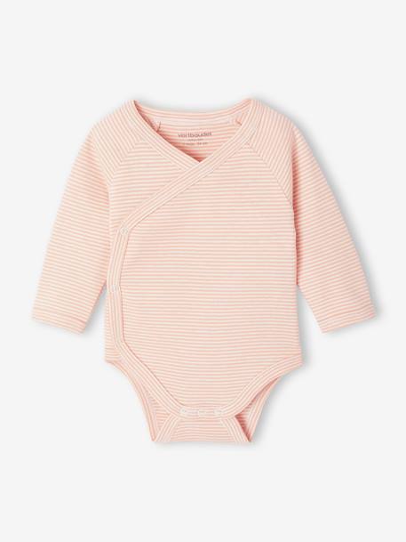 Lot de 5 bodies ouverture naissance rose pâle - vertbaudet enfant 