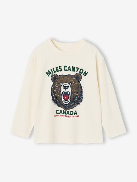 Tee-shirt motif animal garçon blanc+vert sapin - vertbaudet enfant 