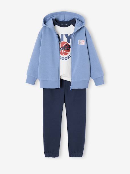Ensemble sport 3 pièces garçon bleu - vertbaudet enfant 