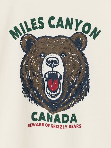 Tee-shirt motif animal garçon blanc+vert sapin - vertbaudet enfant 