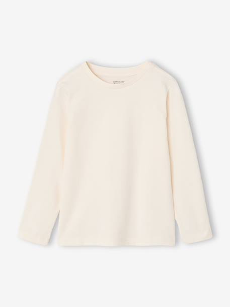 Pack of 3 long-sleeved T-shirts for boys caramel+lilac+rust+sage green - vertbaudet enfant 