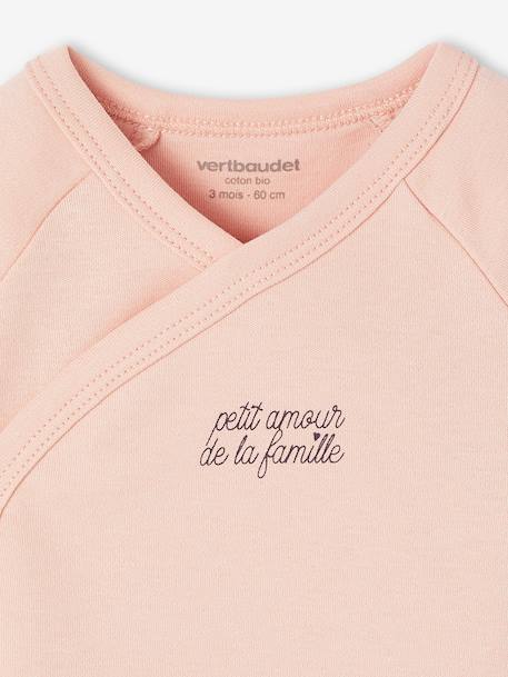 Lot de 5 bodies ouverture naissance rose pâle - vertbaudet enfant 