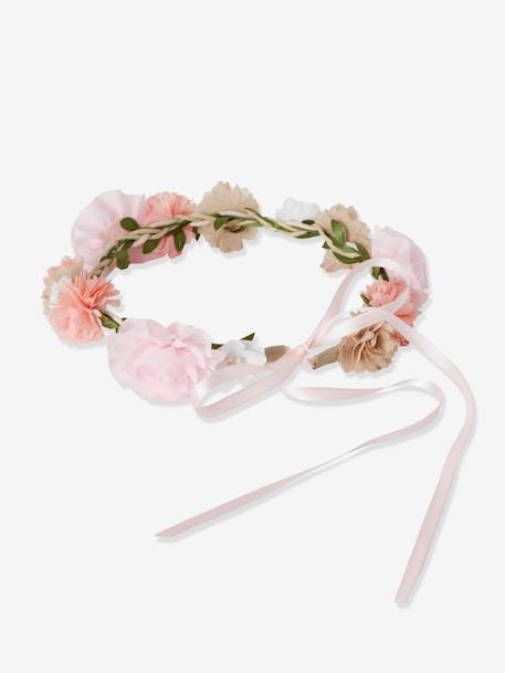 Pink Flower Crown for Girls Light Pink - vertbaudet enfant 