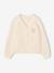 Gilet boutonné fille écru+vieux rose - vertbaudet enfant 