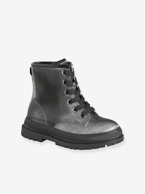 Boots fille à lacets zippées - vertbaudet enfant