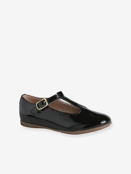 Ballet Pumps for Girls black+gold+printed beige - vertbaudet enfant 