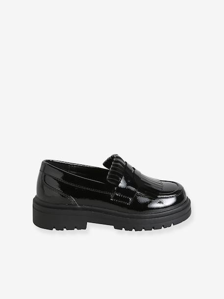 Mocassins fille synthétique noir - vertbaudet enfant 