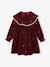 Long-sleeved velvet dress for girls plum - vertbaudet enfant 