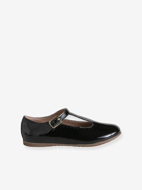 Ballet Pumps for Girls black+gold+printed beige - vertbaudet enfant 