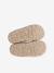Zip-up textile boots for girls taupe - vertbaudet enfant 