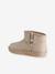 Zip-up textile boots for girls taupe - vertbaudet enfant 