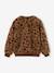 Sherpa sweatshirt with long sleeves for girls camel+ecru - vertbaudet enfant 