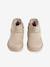 Zip-up textile boots for girls taupe - vertbaudet enfant 
