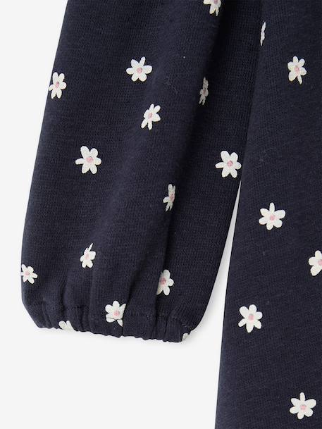 Long-sleeved dress for girls ecru+navy blue - vertbaudet enfant 