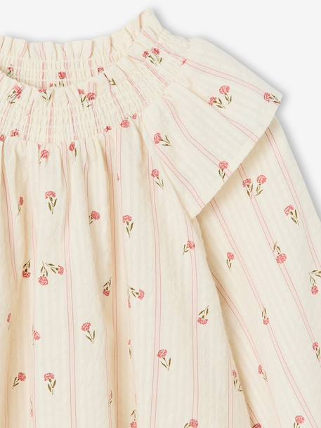 Blouse manches longues fille écru - vertbaudet enfant 