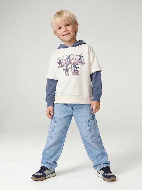 Trouser with multiple pockets for boys double stone - vertbaudet enfant 