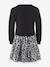 Happy Girls dress with leopard print skirt for girls black - vertbaudet enfant 