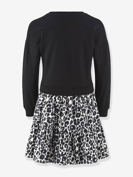 Robe avec jupe léopard fille Happy Girls noir - vertbaudet enfant 