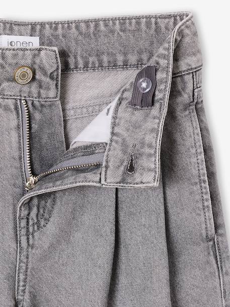 Wide-leg jeans for girls denim grey+medium blue - vertbaudet enfant 